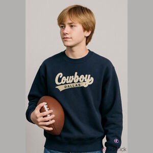 EUC Boy's L 14-16 Dallas Cowboys crew neck sweatshirt